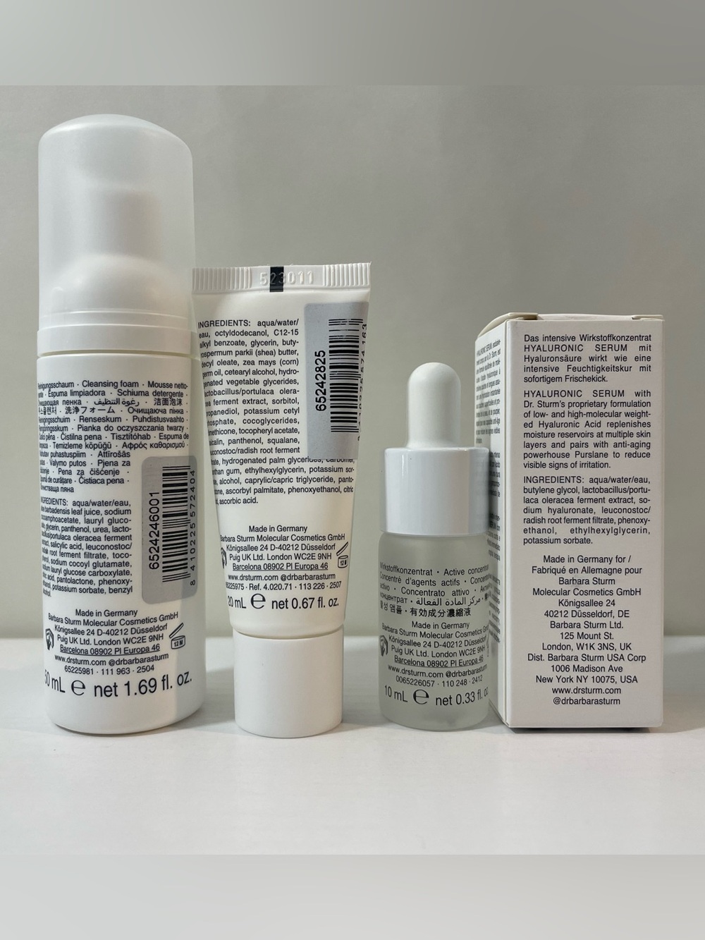 Dr. Barbara Sturm Hyaluronic Serum, Face Cream & Cleanser Travel Set NIB - Picture 3 of 4